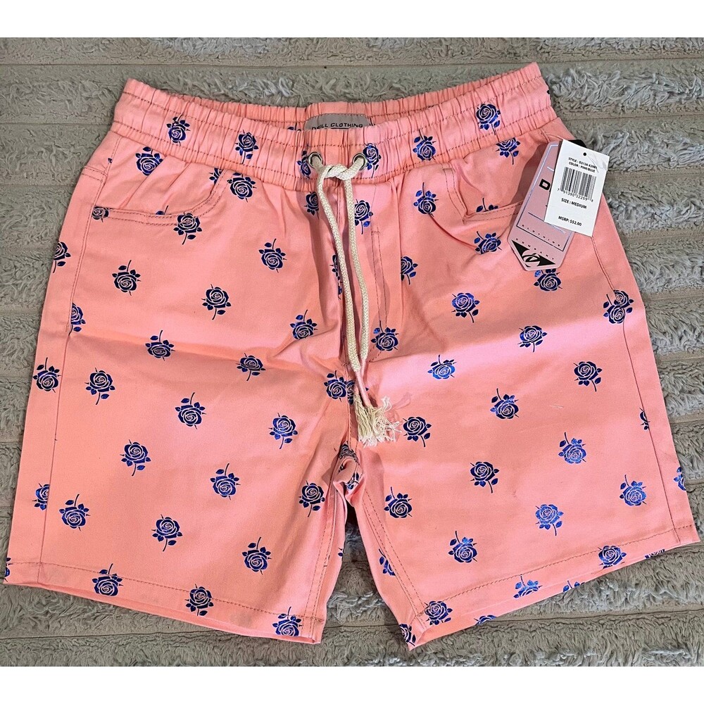 Drill Clothing Co. Pink Blue Rose Print Shorts Men’s Medium NWT